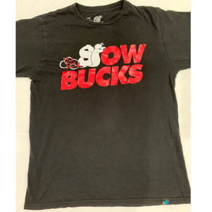 Keep UP Slow Bucks Graphic Black T-shirt Size M